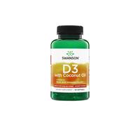 Vitamine D3 à l'huile de coco, 60 gélules molles Swanson Health Products