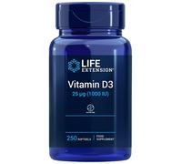 Vitamine D3 de LIFE EXTENSION, 1000 UI, 25 mcg, version UE (250 gélules)