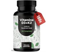 Vitamine D3 K2 - 180 comprimés - 2000 UI par jour