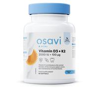 Vitamine D3 + K2, 2000IU - 60 softgels