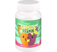Vitamine D3+K2 enfants comprimés à mâcher végétaliens 120 pc