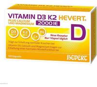 Vitamine D3 K2 Hevert+Calcium et Magnes.2000 IE cps. 120 pcs
