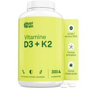 Vitamine D3 K2 MK7-All Trans 2000UI, 300 Comprimés, 20 Mois Formule Premium | Soutient les Os, Fonction Musculaire et Système Immunitaire, Contribue à l'Absorption du Calcium, Biodisponibilité Maximale