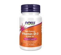 Vitamine D3 NOW, 50 µg / 2000 UI (120 gélules)