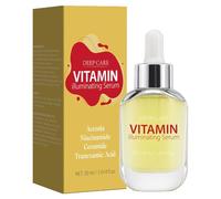 Vitamine Illuminating Serum for Face, avec vitamine C, acide hyaluronique, Face au sérum éclairant pour une peau terne, améliorer le teint inégal, Booster de radiance, éclaircissant (1Pcs)