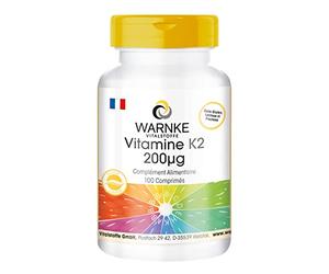 Vitamine K2 200g - 100 comprimés - Végan- Ménaquinone MK-7 | Warnke Vitalstoffe - Qualité des pharmacies allemandes