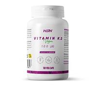 Vitamine K2 de HSN | 100 mcg MenaquinGold | À partir du Natto fermenté | Complément pour 4 Mois | Végétalien, Sans Gluten, Sans Lactose, 120 gélules végétales