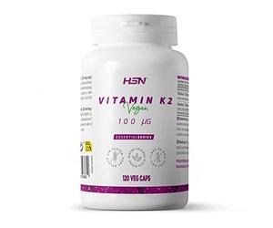 Vitamine K2 de HSN | 100 mcg MenaquinGold | À partir du Natto fermenté | Complément pour 4 Mois | Végétalien, Sans Gluten, Sans Lactose, 120 gélules végétales