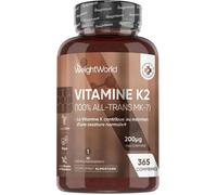 Vitamine K2 Mk7 100% All-Trans, 200 ?g - 365 Micro Comprimés Vegan - K2 Sous Forme De Ménaquinone - Selon L'efsa