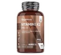 Vitamine K2 MK7-200 µg Par Comprimé - 365 Micro Comprimés Vegan pour 1 An d'Approvisionnement - sous Forme de Ménaquinone - Selon l'EFSA, La Vitamine K Contribue au Maintien d'une Ossature Normale