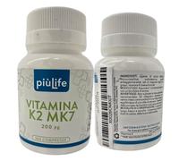 Vitamine K2 Mk7 200 mcg ménachinone 100% All-Trans - 1 Par Jour - Vit K2 Vitamine K pour la solidité osseuse & la mobilité articulaire - 720 mini-comprimés PiùLife