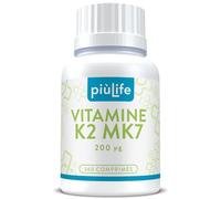 Vitamine K2 Mk7 200 mcg Ménachinone 100% All-Trans, PiùLife - 360 comprimés