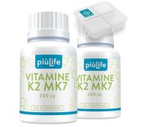 Vitamine K2 Mk7 200 mcg Ménachinone 100% All-Trans, PiùLife - 720 comprimés