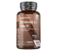 Vitamine K2 MK7 200µg par Comprimé - 365 Micro Comprimés Vegan pour 1 An