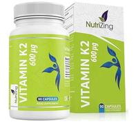 Vitamine K2 Mk7 À Fort Dosage, Certifiée - 600 Mcg Menaquinone - 90 Gélules - All-Trans Mk-7 - Sans Gluten