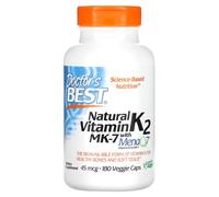 Vitamine K2 MK7 naturelle avec MenaQ7, 45mcg - 180 vcaps