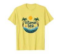 Vitamine mer requise : Vacances à la Plage Tropicale T-Shirt, Homme, Citron, XL