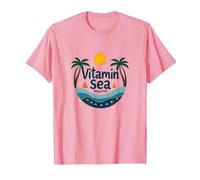 Vitamine mer requise : Vacances à la Plage Tropicale T-Shirt, Homme, Rose, S