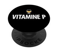 Vitamine P Humour Pastis Drôle Apéro Soleil et Détente PopSockets PopGrip Adhésif