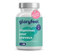 Vitamines Cheveux avec Biotine, Zinc & Sélénium, Pousse Cheveux, Anti Chute de Cheveux, 180 Capsules, Extrait de Millet & Kératine, 24 Vitamines & Minéraux, Sans Additifs & Testé en Laboratoire