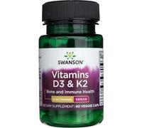 Vitamines D3 2000 IE & K2 75 mcg 60 capsules de légumes Swanson Health Products