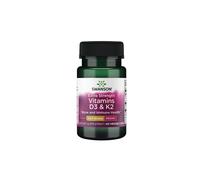 Vitamines D3 (5000 UI) et K2 (100 mcg) extra fort, 60 gélules végétales Swanson Health Products
