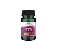 Vitamines D3 (5000 UI) et K2 (100 mcg) extra fortes, 60 gélules végétales Swanson Health Products