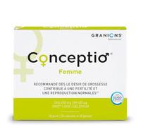 Granions Complément Conceptio Femme – Préconception/Grossesse Vit. B9, DHA, Iode – 30 gél. + 30 caps