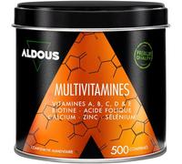 Multivitamines et Minéraux - 500 comprimés - + 1 an - Vitamine C, D, E, A, Vitamines B, Biotine, Acide Folique, Calcium, Zinc, Sélénium - Immunité, Fatigue, Cheveux