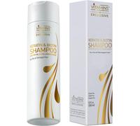 Vitamins Shampooing Kératine Cheveux Secs Abimés - Shampoing Protecteur À Biotine, Collagène, Huile Coco, Castor Oil Et Jojoba - Fortifiant Cheveux Sans Sulfate
