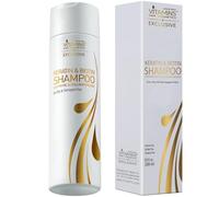 Vitamins Shampooing Kératine Cheveux Secs Abimés - Shampoing Protecteur à Biotine, Collagène, Huile Coco, Castor Oil et Jojoba - Fortifiant Cheveux sans Sulfate