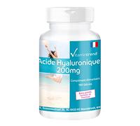 Vitamintrend Acide hyaluronique 200 mg, 180 gélules, facile à avaler, hautement dosé, complément alimentaire vegan sans stéarate de magnésium, fabriqué en Allemagne