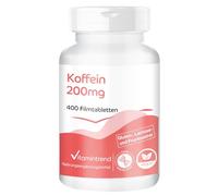 Vitamintrend Caféine 200mg, 400 comprimés de 200mg chacun, hautement dosés, végétaliens, sans stéarate de magnésium, fabriqués en Allemagne