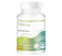 Vitamintrend Extrait de feuille d'olivier 1000 mg, 120 comprimés, hautement dosé, 20% d'oléuropéine, complément alimentaire végan sans additifs, fabriqué en Allemagne