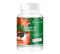 Vitamintrend Extrait de Guarana 300 mg, 180 comprimés, 4 fois concentré, complément alimentaire végan sans stéarate de magnésium, fabriqué en Allemagne