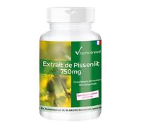 Vitamintrend Extrait de pissenlit 750 mg, 180 comprimés, extrait de racine de pissenlit 10:1 hautement dosé, complément alimentaire végan sans stéarate de magnésium, fabriqué en Allemagne