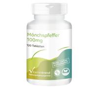 Vitamintrend Gattilier 100 mg avec zinc, 120 comprimés, facile à avaler, hautement dosé, complément alimentaire vegan sans stéarate de magnésium, fabriqué en Allemagne