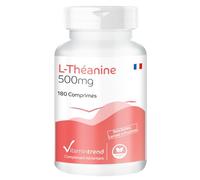 Vitamintrend L-Théanine haute dose 500 mg, 180 comprimés, acide aminé, complément alimentaire végan sans additifs, fabriqué en Allemagne