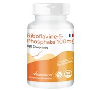 Vitamintrend Vitamine B2 Riboflavine 79 mg, 180 comprimés, facile à avaler, riboflavine-5-phosphate, hautement dosé, complément alimentaire végan sans stéarate de magnésium, fabriqué en Allemagne