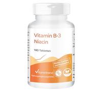 Vitamintrend Vitamine B3 Niacine 100 mg, 180 comprimés, facile à avaler, hautement dosée, complément alimentaire végan sans stéarate de magnésium, fabriqué en Allemagne