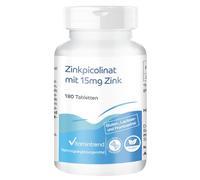 Vitamintrend Zinc hautement dosé 15mg de picolinate de zinc, 180 comprimés, facile à avaler, complément alimentaire végan sans additifs, fabriqué en Allemagne