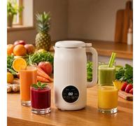 Vitamixia - multifonction 8-en-1 Machine pour Lait Végétal, Blender Chauffant Extracteur de Jus et Soupe, Robot Culinaire Connecté Automatique pedivie Lait Végétal avec Filtre et Accessoires (Blanc)