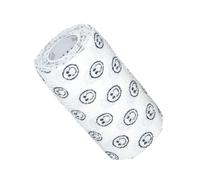 Vitammy Autoband Bandage auto-adhésif avec impression de smiley, blanc, 10cmx450cm