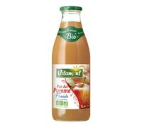 VITAMONT-Pur Jus de Pomme Bio en bouteille de verre Vitamont - 1 litre