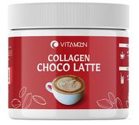 Vitamoon - Collagène en Poudre Chocolat (230g) - 8500 mg Peptides Hydrolysés PEPTAN® + Vitamine C - Boisson Choco Latte Sans Sucres Ajoutés - Cure Anti Âge Peau & Articulations