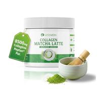 Vitamoon Matcha Collagen & Peptides Peptan® | Haute Dose 8500mg | Thé Matcha Cérémonial du Japon | Éclat Peau, Cheveux & Ongles | 200g - Cure 20 Jours