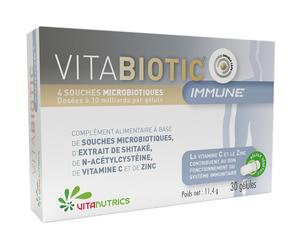 Vitanutics VITABIOTIC Immune 10 Milliard de Souches Microbiotiques 30 Gélules
