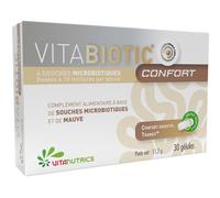 Vitanutrics VITABIOTIC Confort 10 Milliard de Souches Microbiotiques 30 Gélules