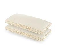Vitapur Lot de 2 oreillers, 40 x 80 cm, en bambou de qualité supérieure, 100 % coton blanchi, pour toutes les positions de sommeil, lavables en machine à 60 °C, rembourrage amovible, 2 x 40 x 80 cm