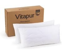 VITAPUR NapTune Oreiller 40x80, Pack de 2 - Oreiller Confortable & Durable - Oreiller pour Dormir sur Le Côté Lavable pour Toutes Les Positions de Sommeil